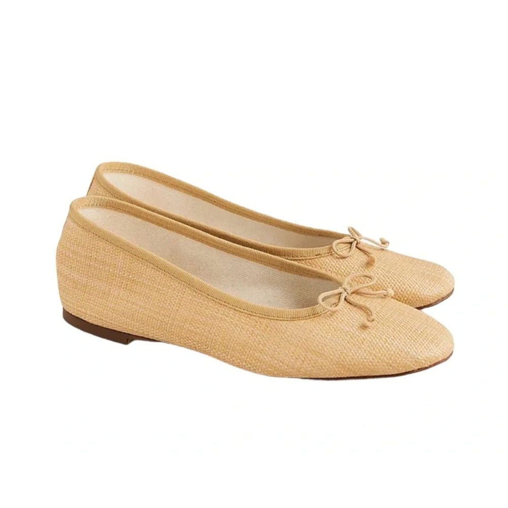 J. Crew Womens Zoe Woven Ballet Flats Size 7 Balletcore Dainty